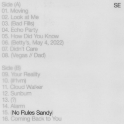 Tracklist & paroles Sylvan Esso - No Rules Sandy